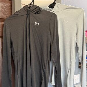 Under Armour Charcoal and Light Gray Hoodies set of 2 women’s